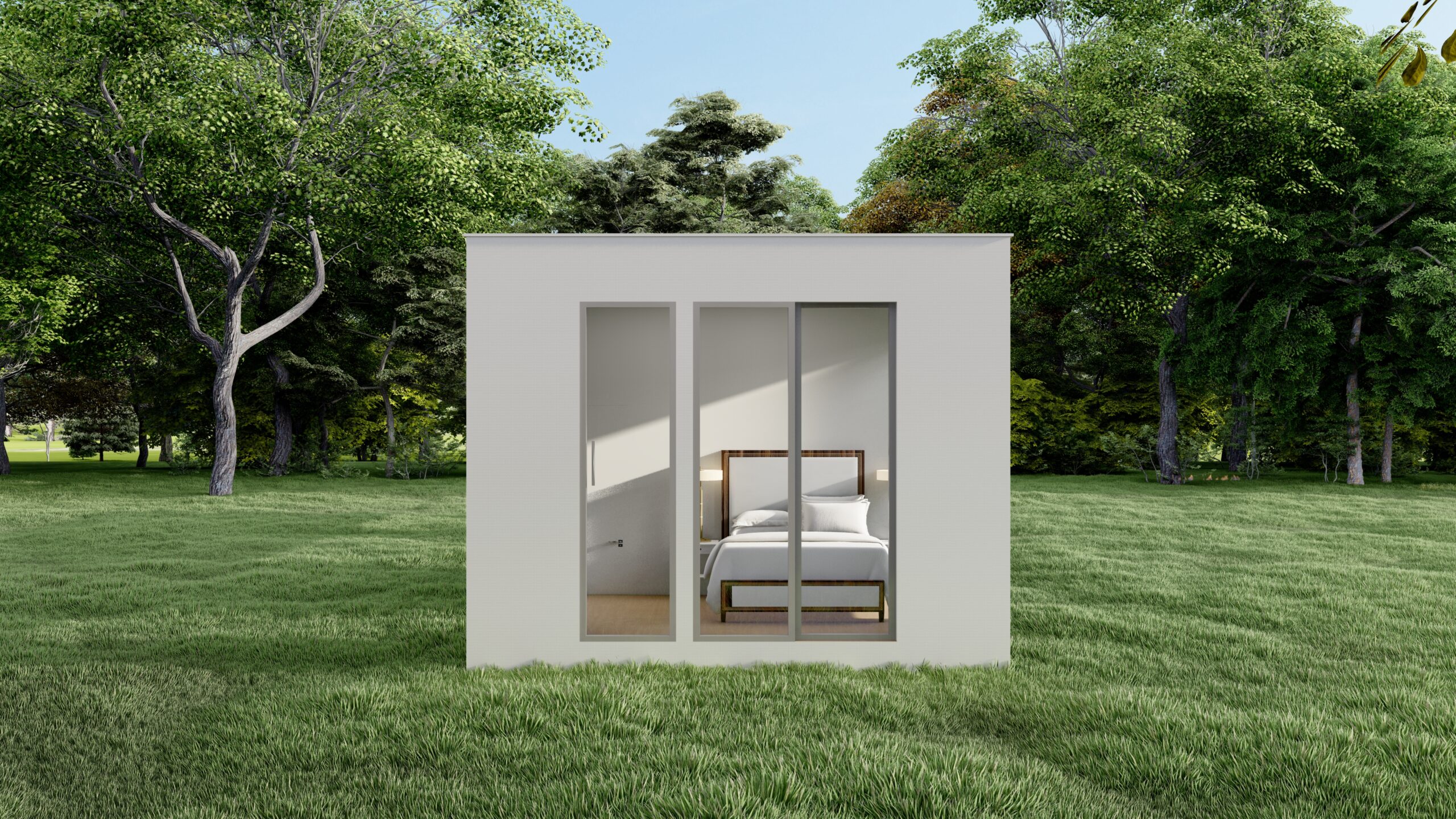 The Glass Boxes - Bauhaus Modern - white