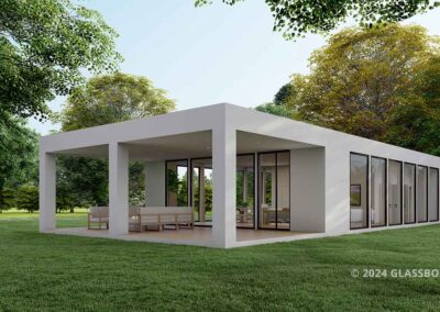 International Modern - Glass Boxes Home - Exterior Rendering