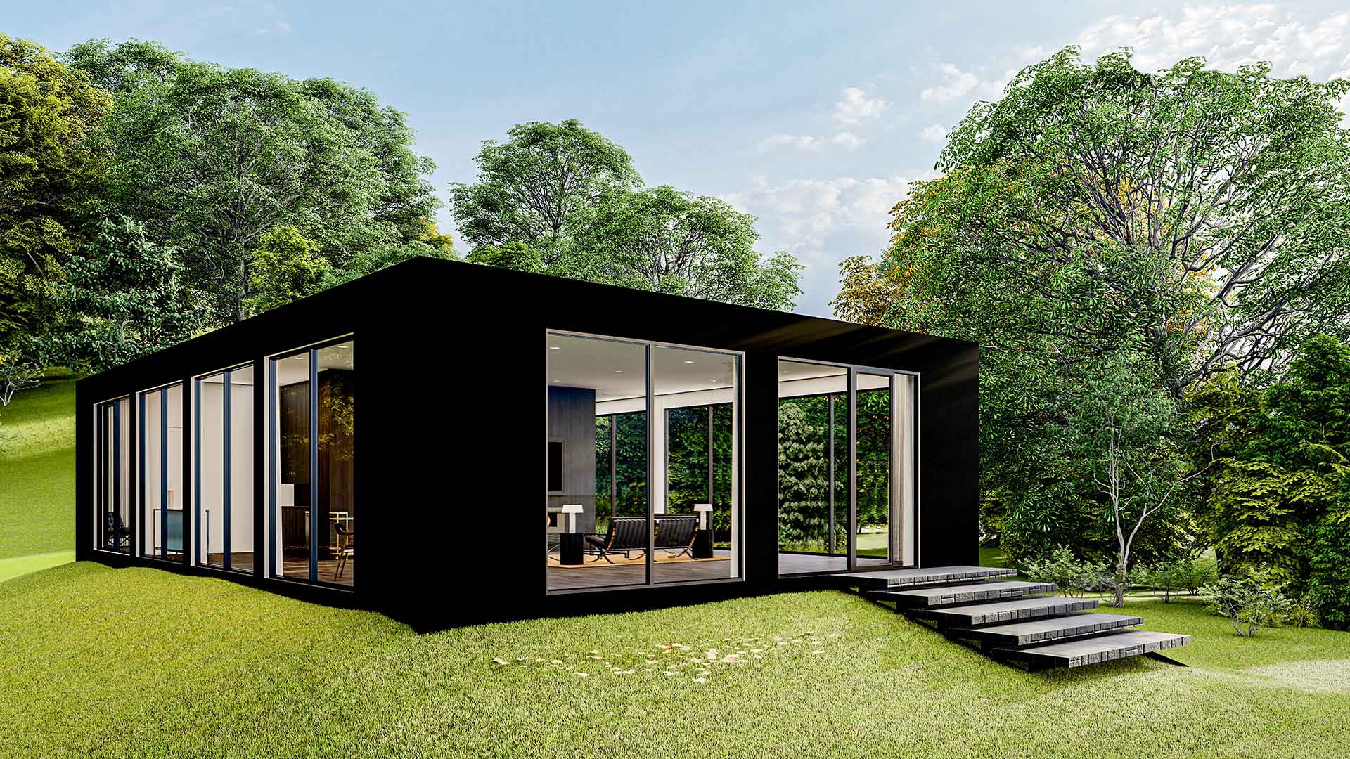 The Glass Boxes - Bauhaus Modern - white